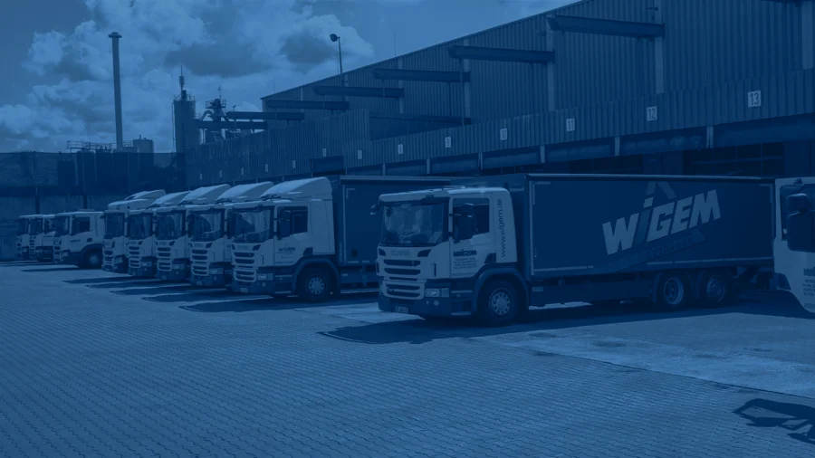 WIGEM LKWs vor der WIGEM Niederlassung Bischoffsheim (Main) 
